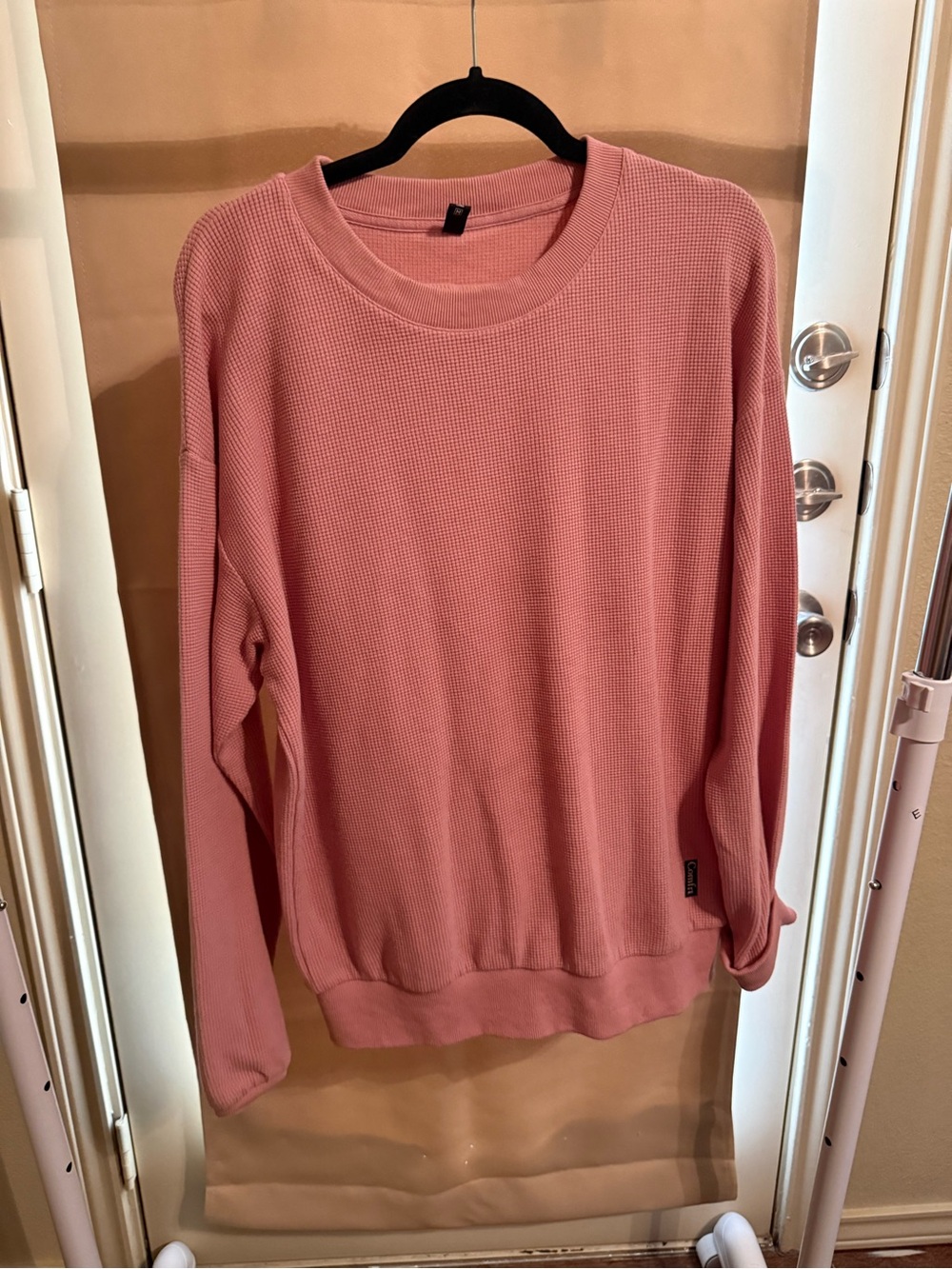 Comfort Colors Rose Waffle Crewneck Sweater with matching pants